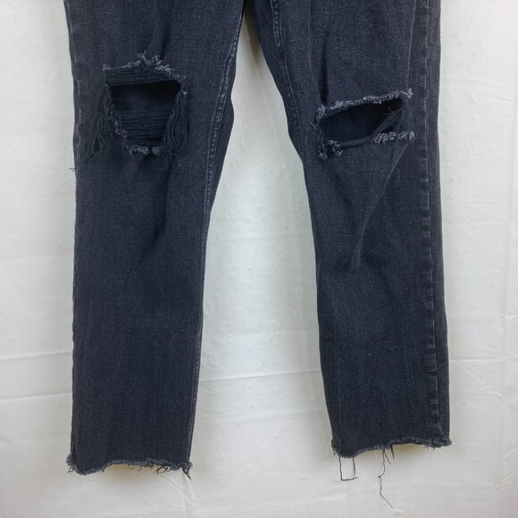 Abercrombie Fitch Womens sz 12 Ultra High Rise Ankle Straight Jeans Black - Picture 5 of 9